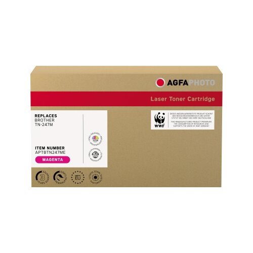 AgfaPhoto Toner Kompatibel mit Brother TN-247M magenta