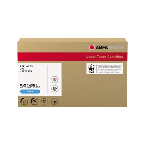 AgfaPhoto Toner Kompatibel mit OKI 44973535 cyan
