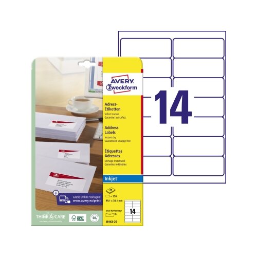 Avery Zweckform Adressetikett 99,1 x 38,1 mm (B x H)