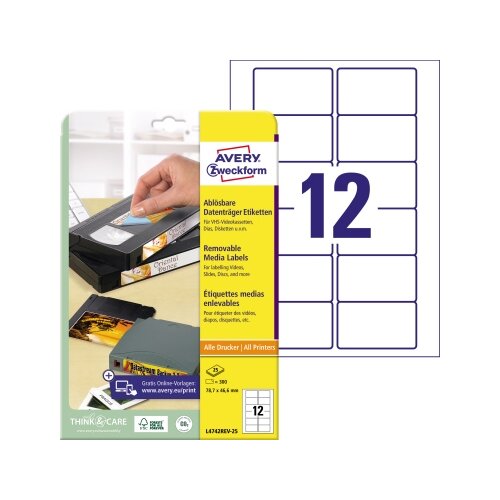 Avery Zweckform Videoetikett 78,7 x 46,6 mm (B x H)