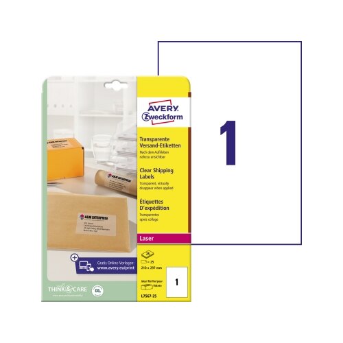 Avery Zweckform Adressetikett QuickPEEL™ 210 x 297 mm (B x H)