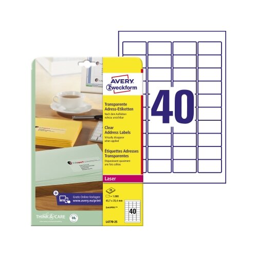 Avery Zweckform Adressetikett QuickPEEL™ 45,7 x 25,4 mm (B x H)