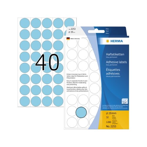 HERMA Markierungspunkt 19 mm 1.280 Etik./Pack.