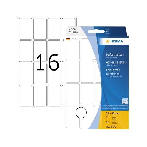 HERMA Universaletikett 25 x 40 mm (B x H)