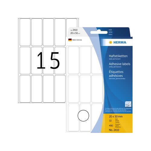 HERMA Universaletikett 20 x 50 mm (B x H)