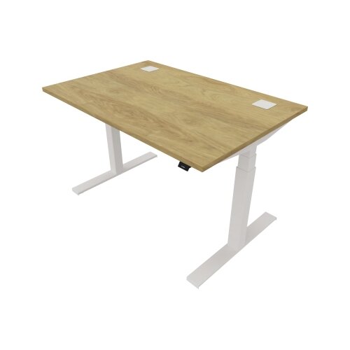 NowyStyl Schreibtisch eModel 2.0 1.200 x 640-1.300 x 800 mm (B x H x T) pure white
