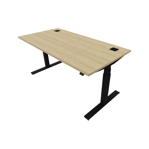 NowyStyl Schreibtisch eModel 2.0 1.600 x 640-1.300 x 800 mm (B x H x T) jet black