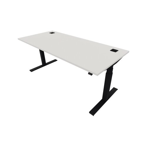 NowyStyl Schreibtisch eModel 2.0 1.800 x 640-1.300 x 800 mm (B x H x T) jet black