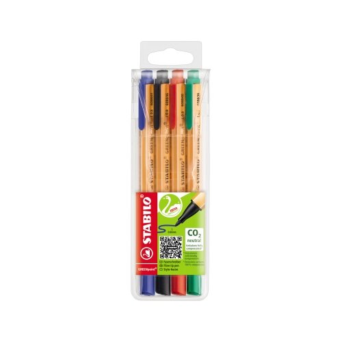 STABILO® Fasermaler GREENpoint® 4 St./Pack.