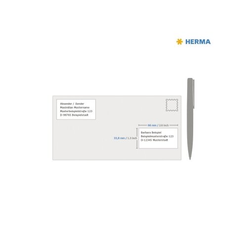 HERMA Folienetikett SPECIAL 66 x 33,8 mm (B x H)