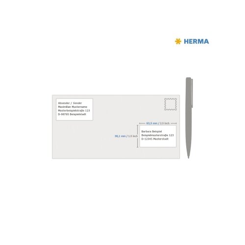 HERMA Universaletikett SPECIAL 63,5 x 38,1 mm (B x H)
