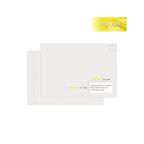 Universaletikett TopStick 96,5 x 42,3 mm (B x H), without brand