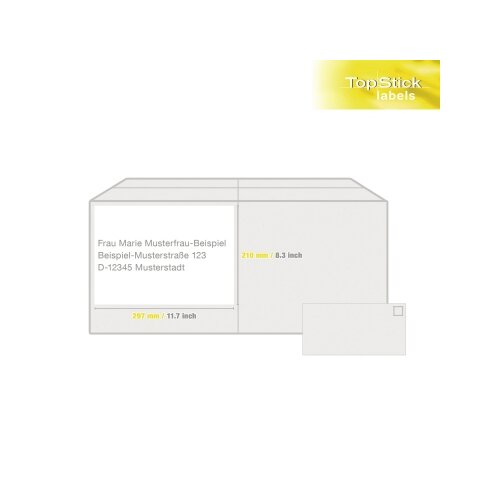 Universaletikett TopStick 210 x 297 mm (B x H), without brand