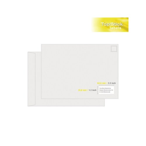 Universaletikett TopStick 64,6 x 33,8 mm (B x H), without brand