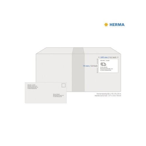 HERMA Universaletikett PREMIUM 105 x 74 mm (B x H)