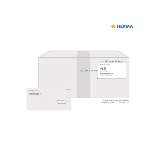 HERMA Universaletikett PREMIUM 78,7 x 139,7 mm (B x H)