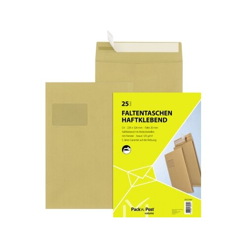 MAILmedia Faltentasche Pack'nPost® DIN C4 mit Fenster