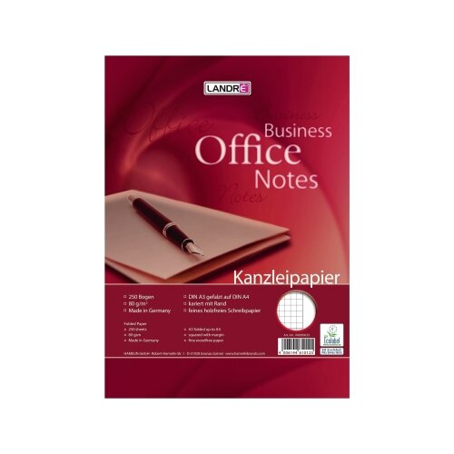 Landré Kanzleipapier Business Office Notes Lineatur 26