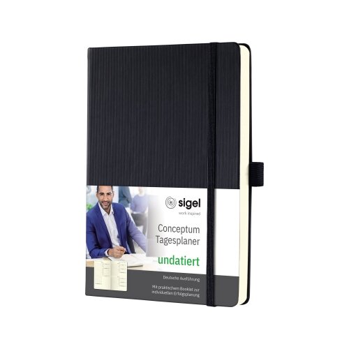 SIGEL Buchkalender Conceptum undatiert Tagesplan