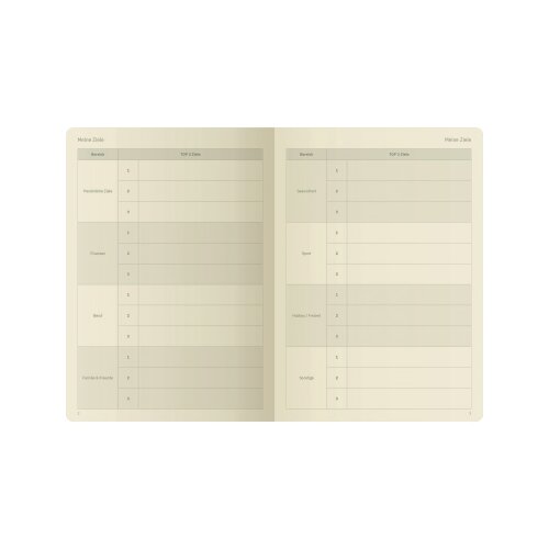 SIGEL Buchkalender Conceptum undatiert Wochenplan