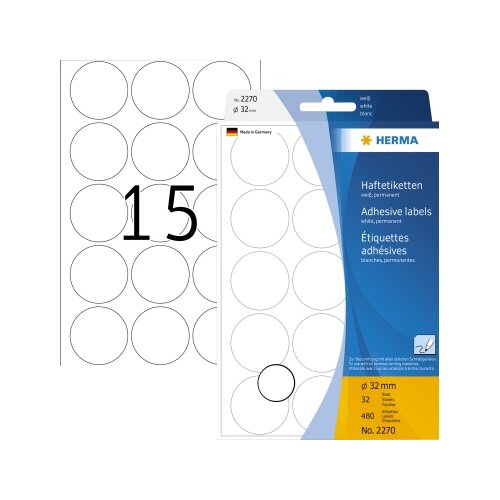 HERMA Markierungspunkt 32 mm 480 Etik./Pack.