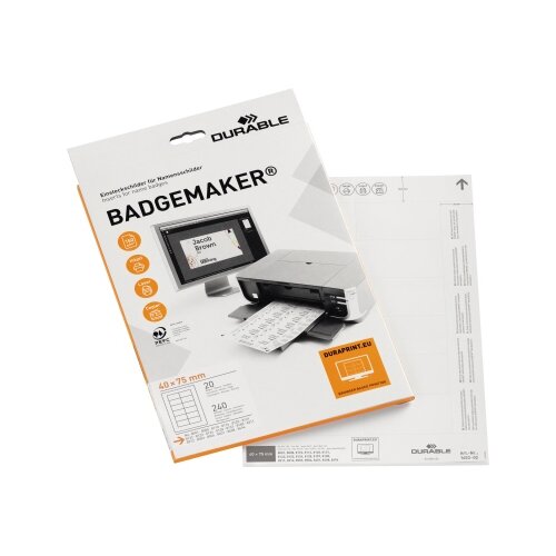 DURABLE Einsteckschild BADGEMAKER® 75 x 40 mm (B x H)