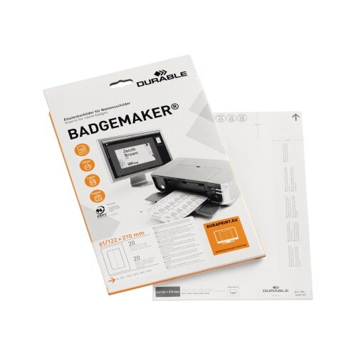 DURABLE Einsteckschild BADGEMAKER® 61 x 210 mm (B x H)