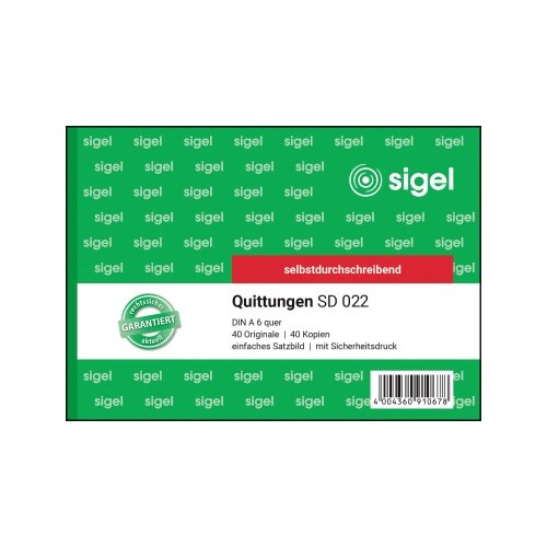 SIGEL Quittungsblock SD 022