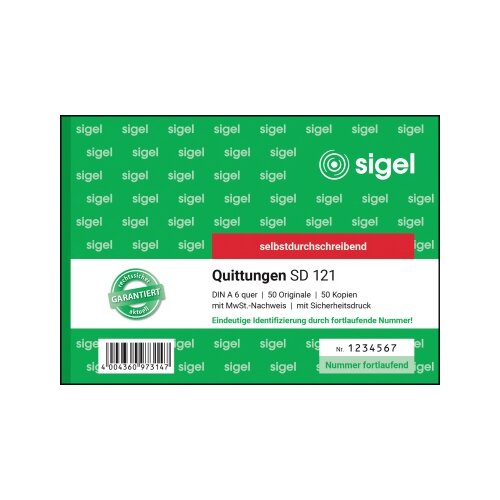 SIGEL Quittungsblock SD 121