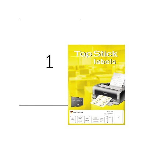 Universaletikett TopStick 210 x 297 mm (B x H)