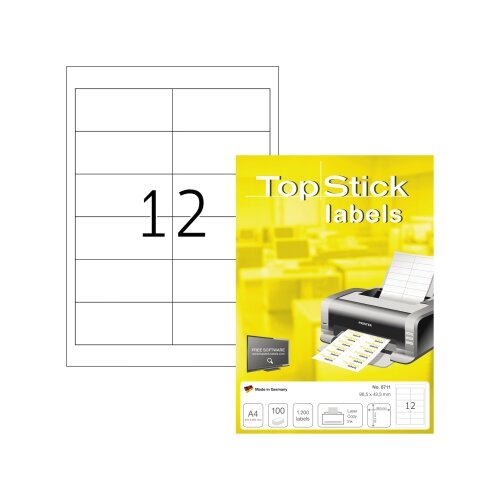 Universaletikett TopStick 96,5 x 42,3 mm (B x H)