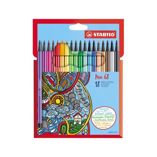 STABILO® Fasermaler Pen 68 18 St./Pack.