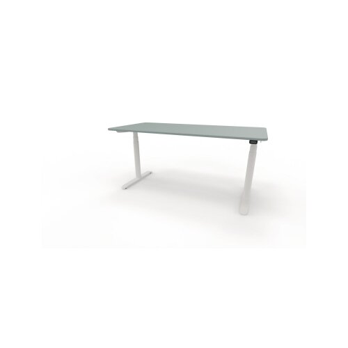 Schreibtisch se:lab e-desk 1.600 x 650-1.280 x 800 mm (B x H x T) fjordgrün