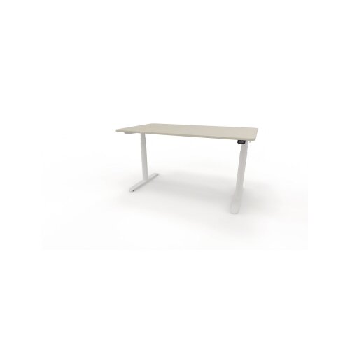 Schreibtisch se:lab e-desk 1.400 x 650-1.280 x 900 mm (B x H x T) lichtgrau, Neutralware