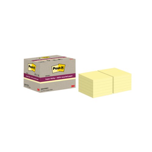 Post-it® Haftnotiz Super Sticky Recycling Notes 76 x 76 mm (B x H)