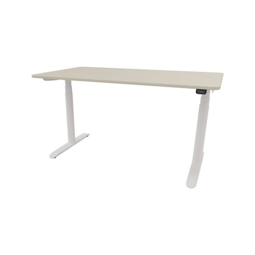 Schreibtisch se:lab e-desk 1.400 x 650-1.280 x 900 mm (B x H x T) lichtgrau