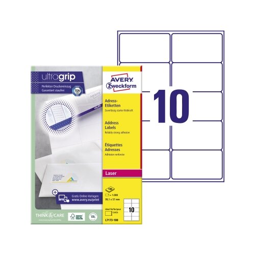 Avery Zweckform Adressetikett ultragrip 99,1 x 57 mm (B x H)