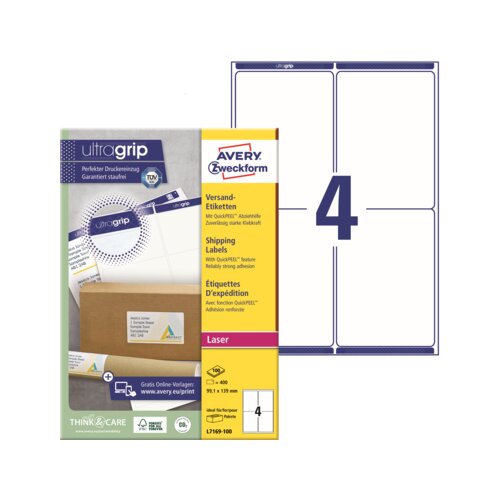Avery Zweckform Adressetikett ultragrip 99,1 x 139 mm (B x H)