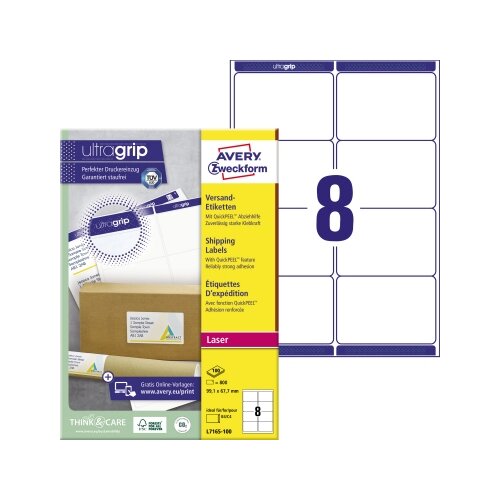 Avery Zweckform Adressetikett ultragrip 99,1 x 67,7 mm (B x H)