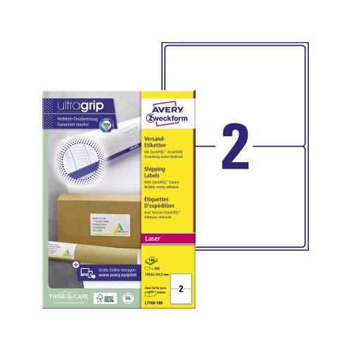 Avery Zweckform Adressetikett ultragrip 199,6 x 143,5 mm (B x H)