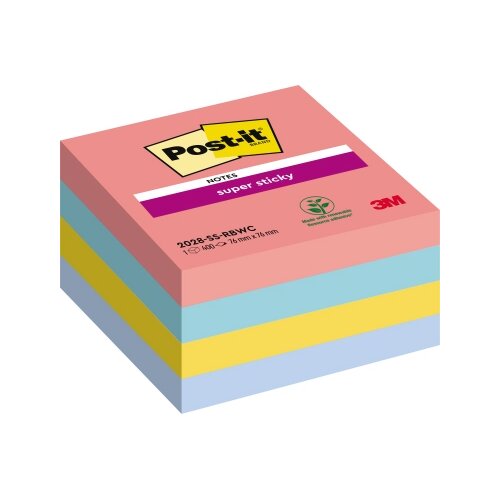Post-it® Haftnotizwürfel Super Sticky Rainbow Collection