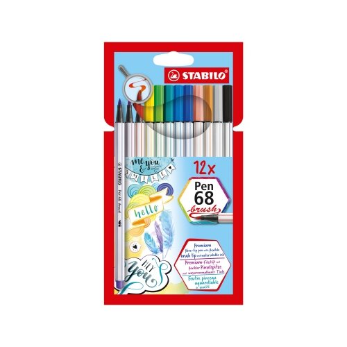 STABILO® Pinselstift Pen 68 brush 12 St./Pack.
