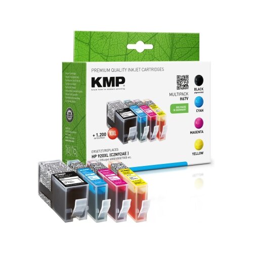 KMP Tintenpatrone Kompatibel mit HP 920XL schwarz, cyan, magenta, gelb