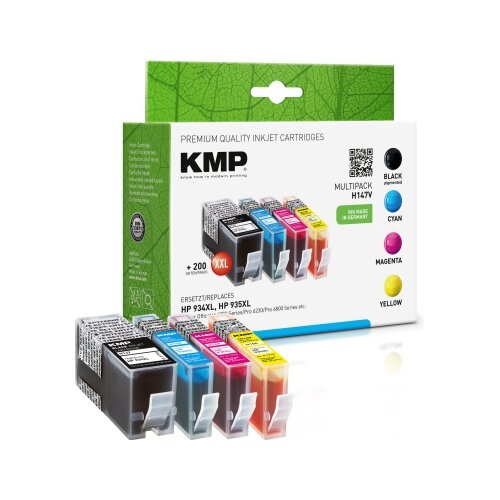 KMP Tintenpatrone Kompatibel mit HP 934XL/935XL schwarz, cyan, magenta, gelb