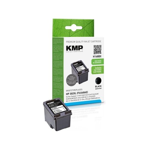 KMP Tintenpatrone Kompatibel mit HP 302XL schwarz