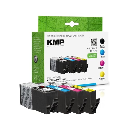 KMP Tintenpatrone Kompatibel mit HP 903XL schwarz, cyan, magenta, gelb