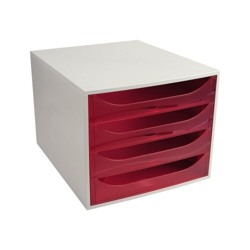 Exacompta Schubladenbox ECOBOX Linicolor® 4 Schubladen