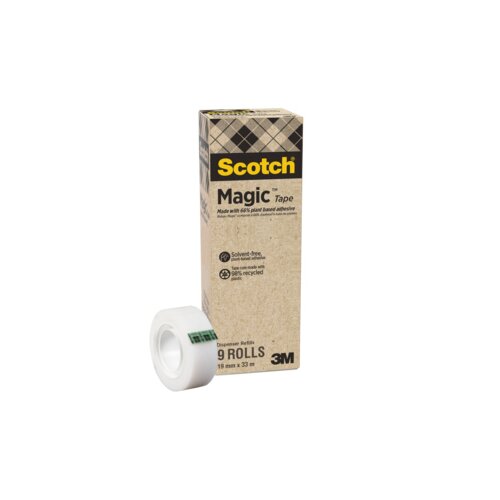 Scotch® Klebefilm Magic™ Hergestellt aus pflanzlichen Materialien 900 19 mm x 33 m (B x L) 9 St./Pack.