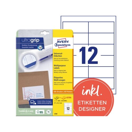 Avery Zweckform Universaletikett ultragrip 97 x 42,3 mm (B x H)
