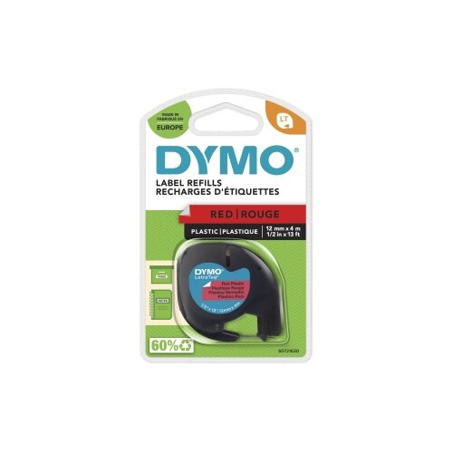 DYMO® Schriftbandkassette LT 12 mm x 4 m (B x L) Kunststoff, 100 % recycelt rot
